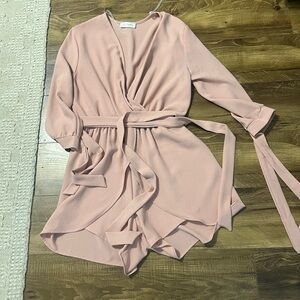 Pink Romper with Belt